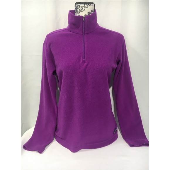 Patagonia Sweaters - Patagonia Womens Small Purple Solid 1/4 Zip Fleece Pullover Sweater